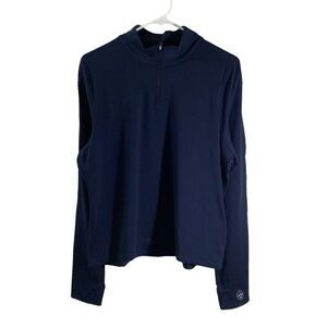 Allbirds Long Sleeve Polo Shirt Three Quarter Zip Navy